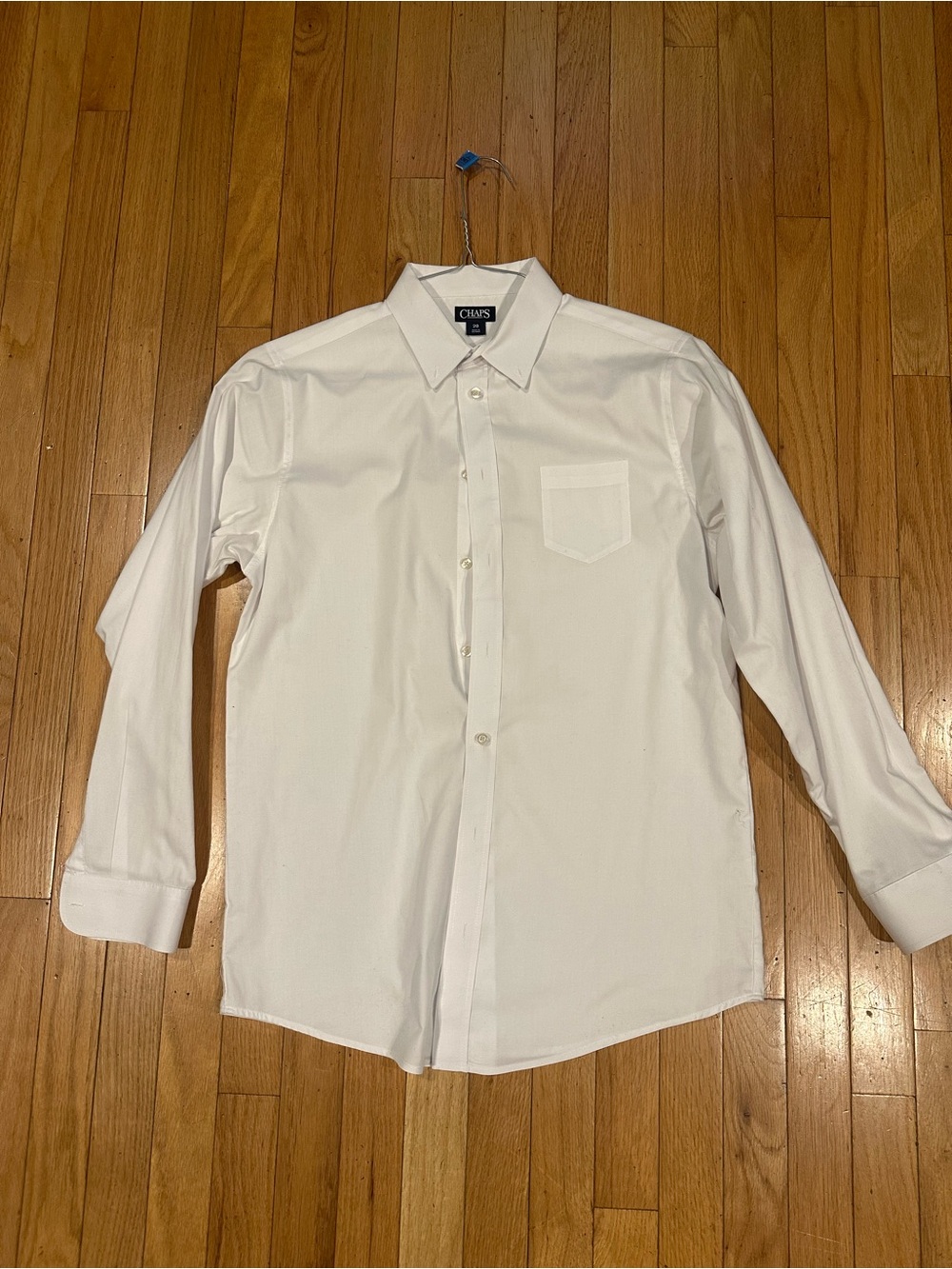 Chaps Youth White Long-Sleeve Point-Collar Dress Shirt (LIKE NEW)